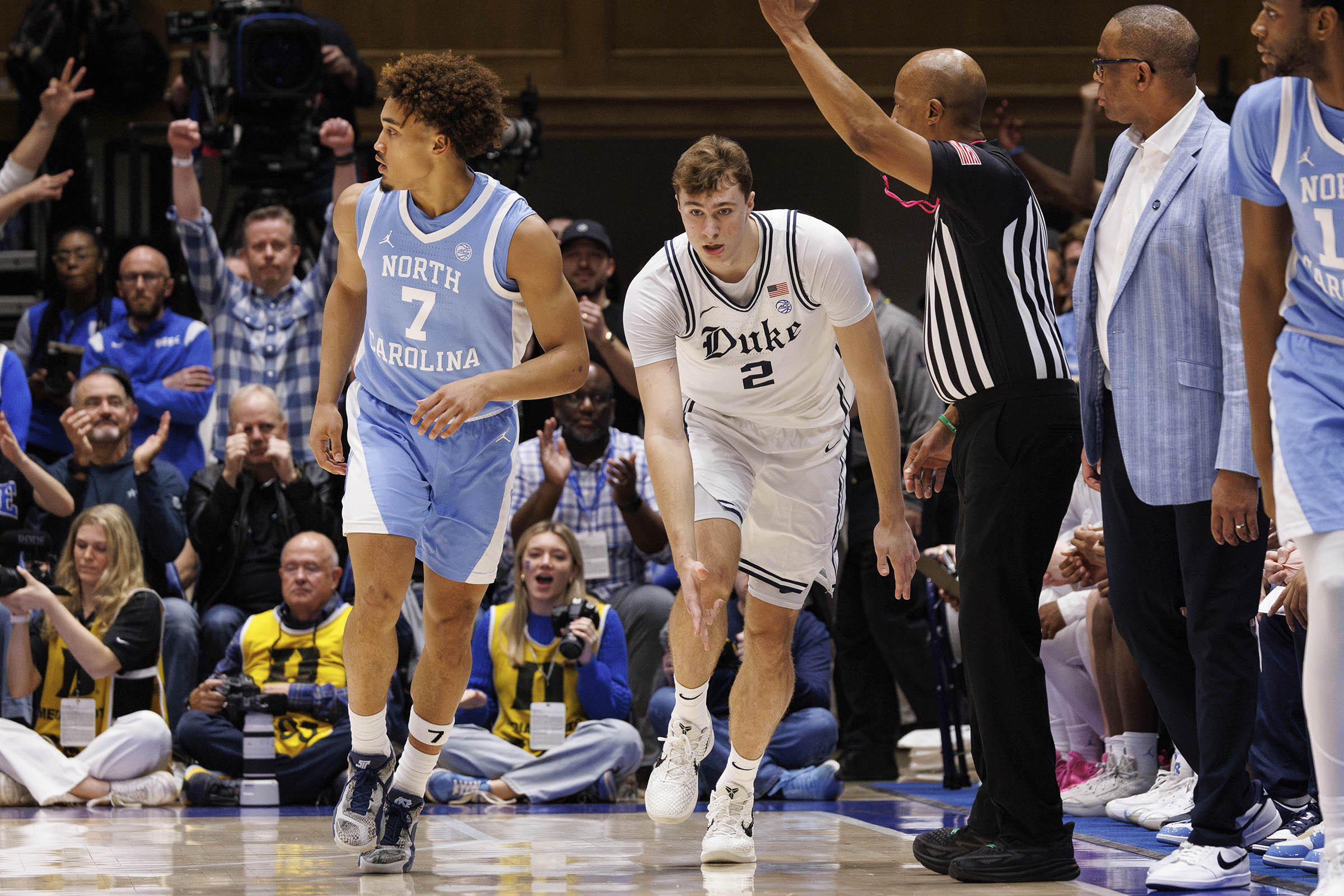 No. 2 Duke jumps all over rival North Carolina, rolls to 87-70 win to stay unbeaten in ACC
