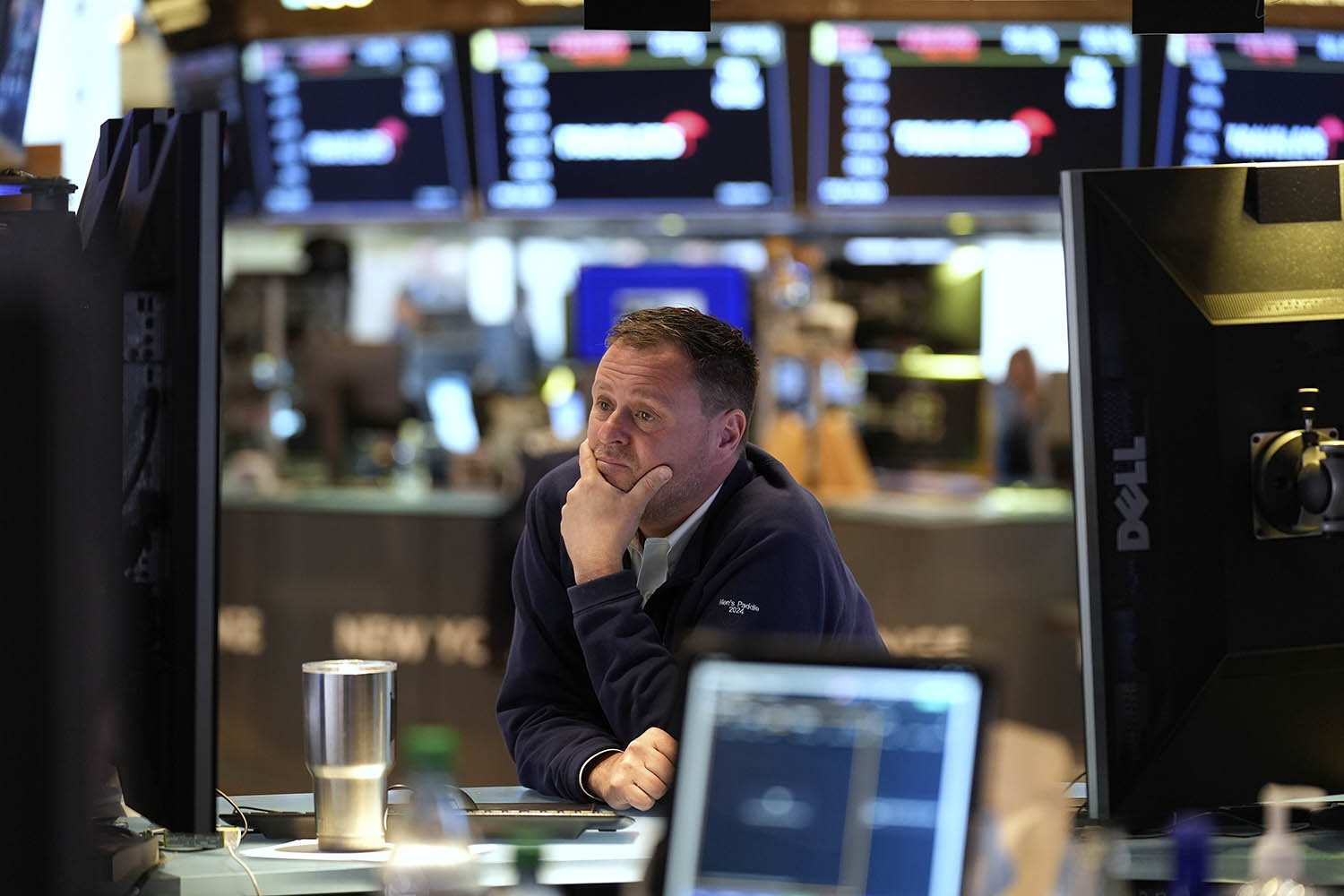 US stocks dip after careening through a manic day following Trump’s latest tariff threat