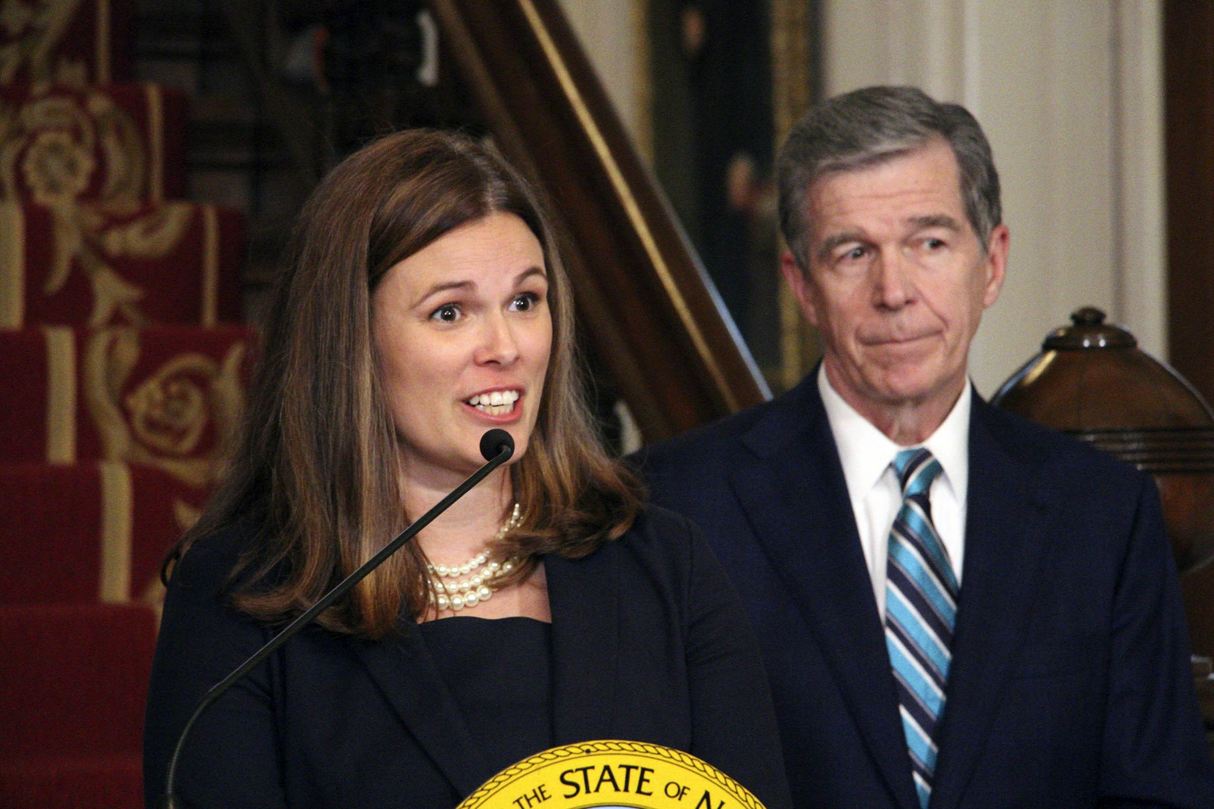 Supporters rally for Supreme Court Justice Allison Riggs amid legal battle